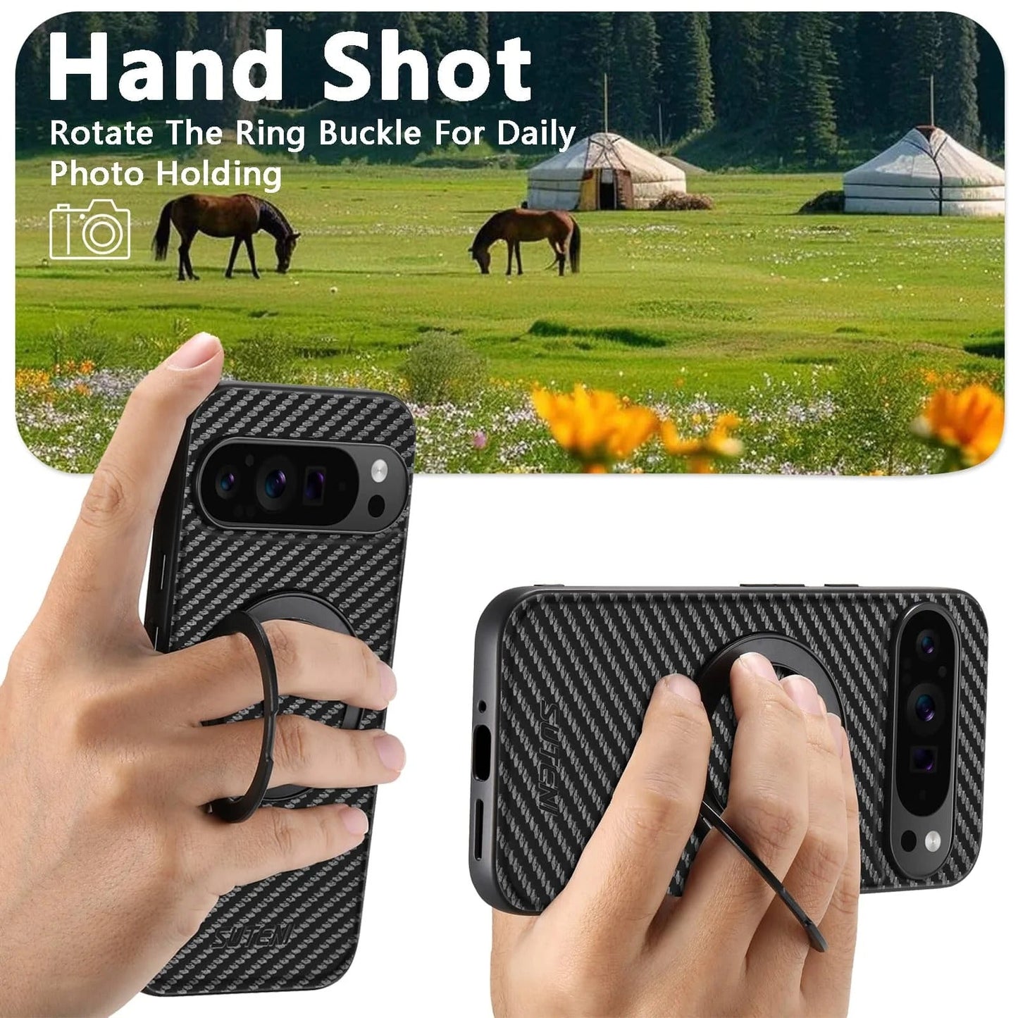 MagnoStand Pixel  10, 9 – Carbon Fiber MagSafe Armor