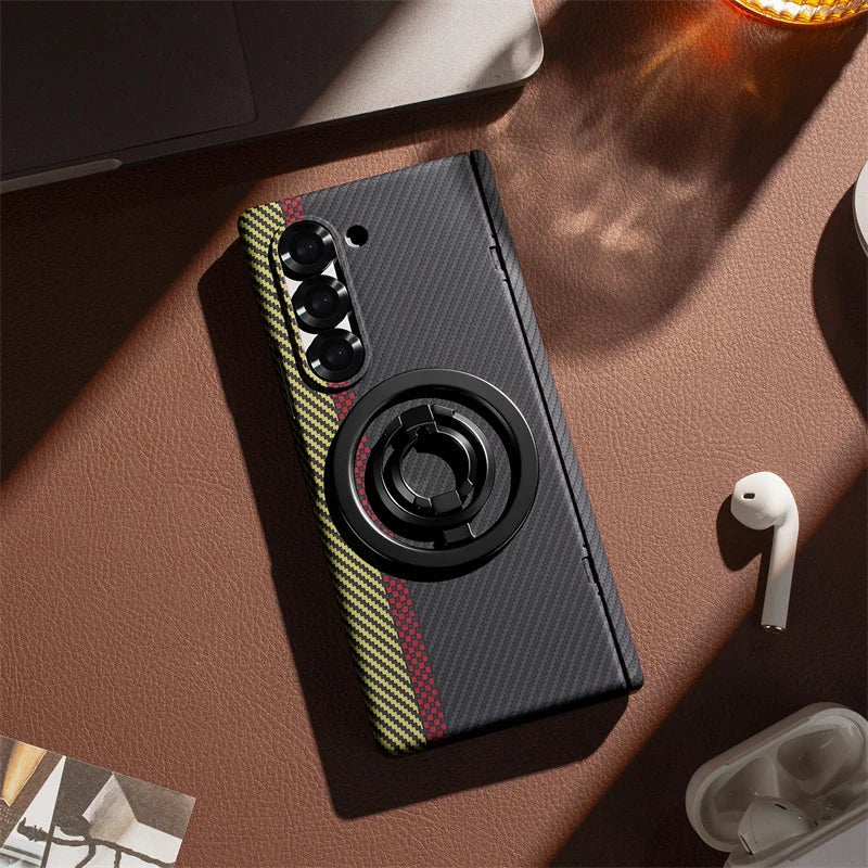 Galaxy Z Fold Carbon Fiber 360° Protective Case  – Full Body Shockproof Cover