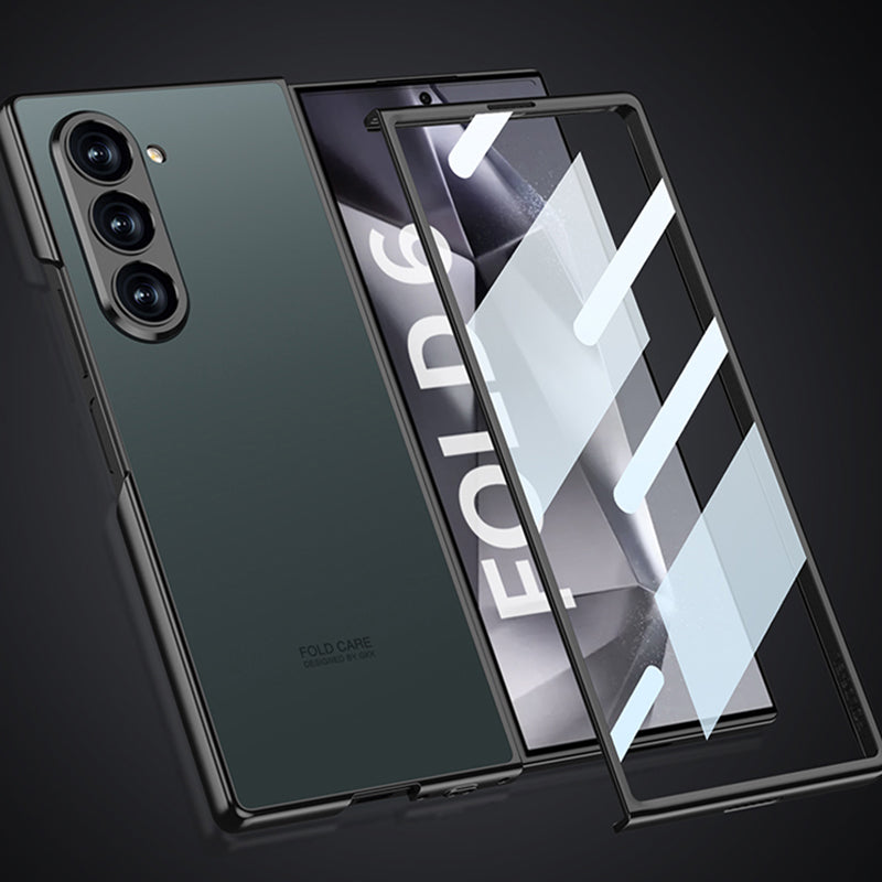 Galaxy Z Fold Matte Shine with Front Glass Protection Case