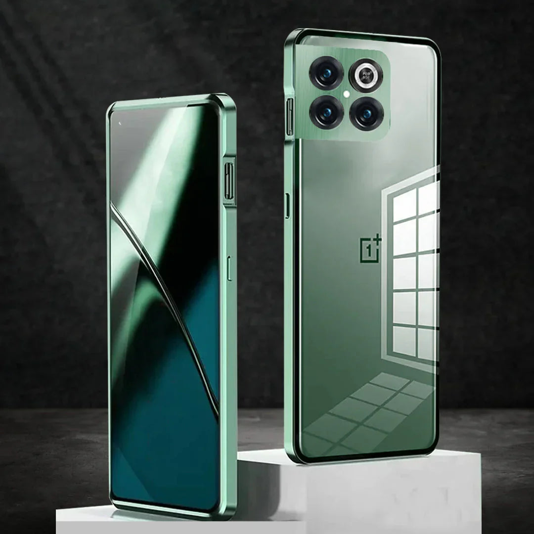 Aluminium Frame Glass Back Case For OnePlus